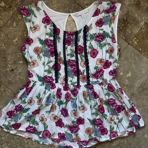 Peplum floral top Lauren Conrad